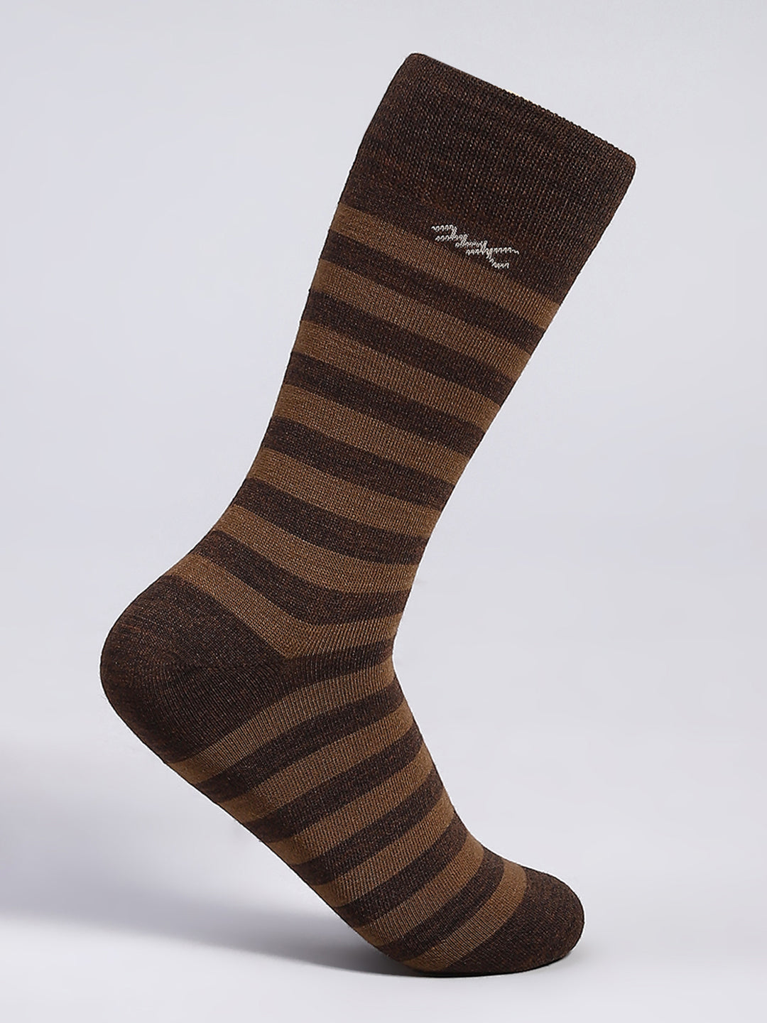 Men Wool blend Stripe Mid Calf Length Socks (1 Pair)