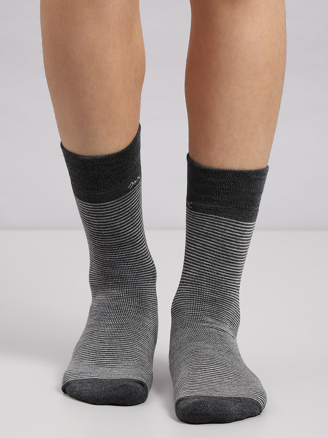 Men Wool blend Stripe Mid Calf Length Socks (1 Pair)