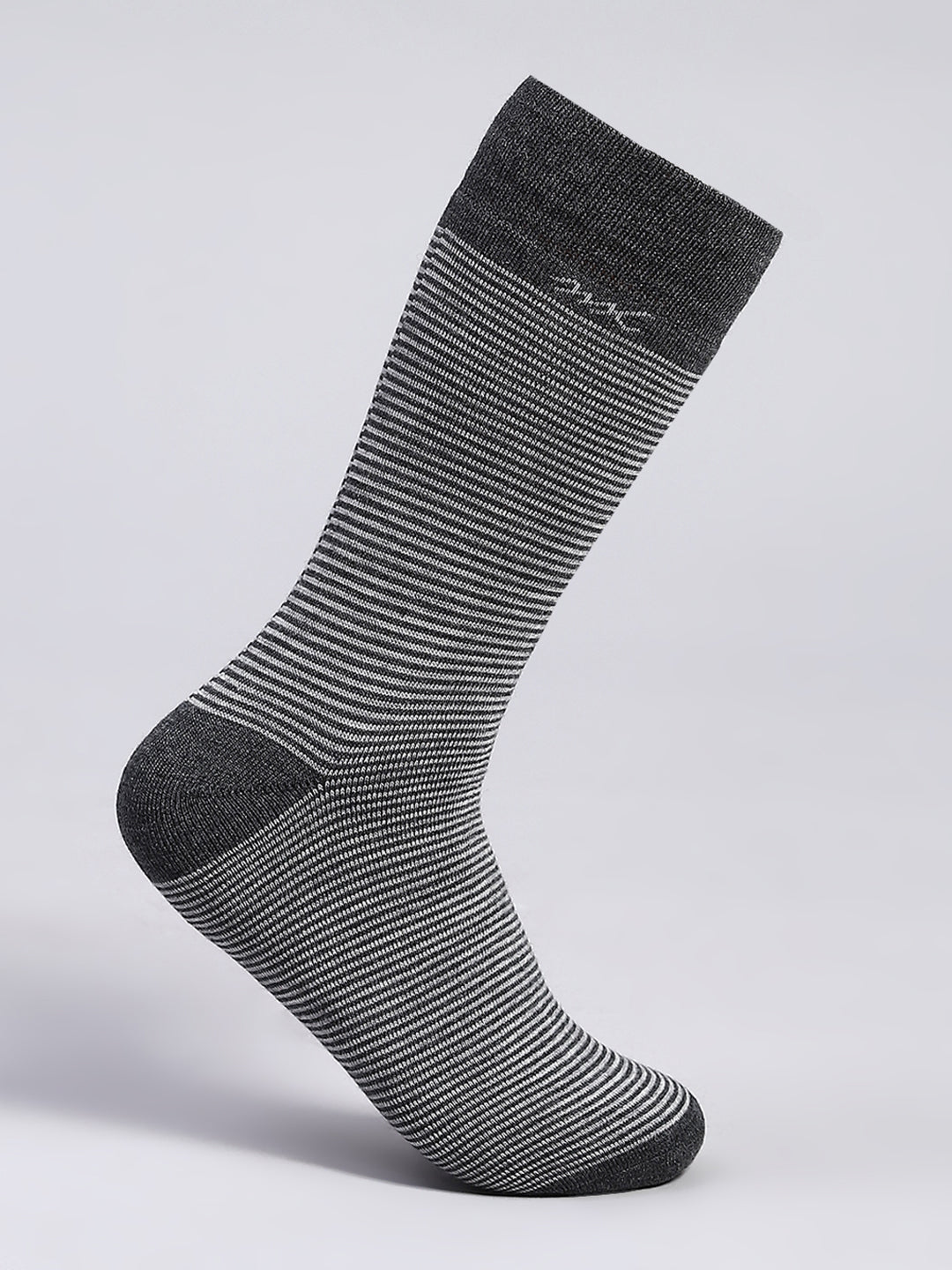 Men Wool blend Stripe Mid Calf Length Socks (1 Pair)