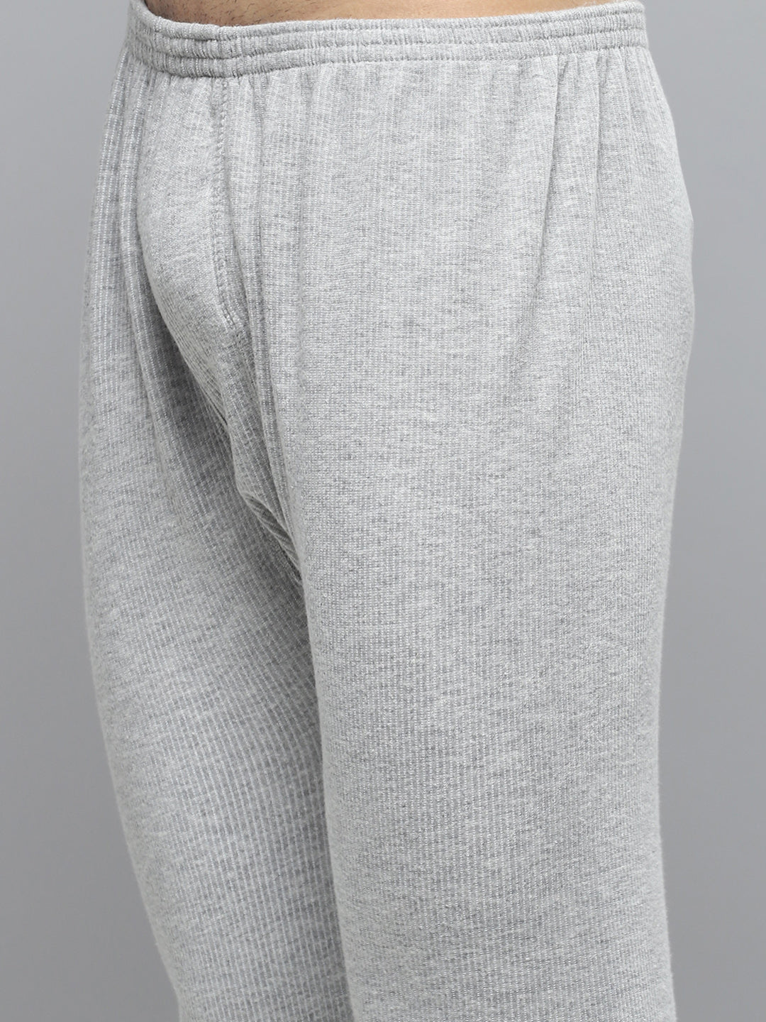 Men Grey Solid Thermal Lower