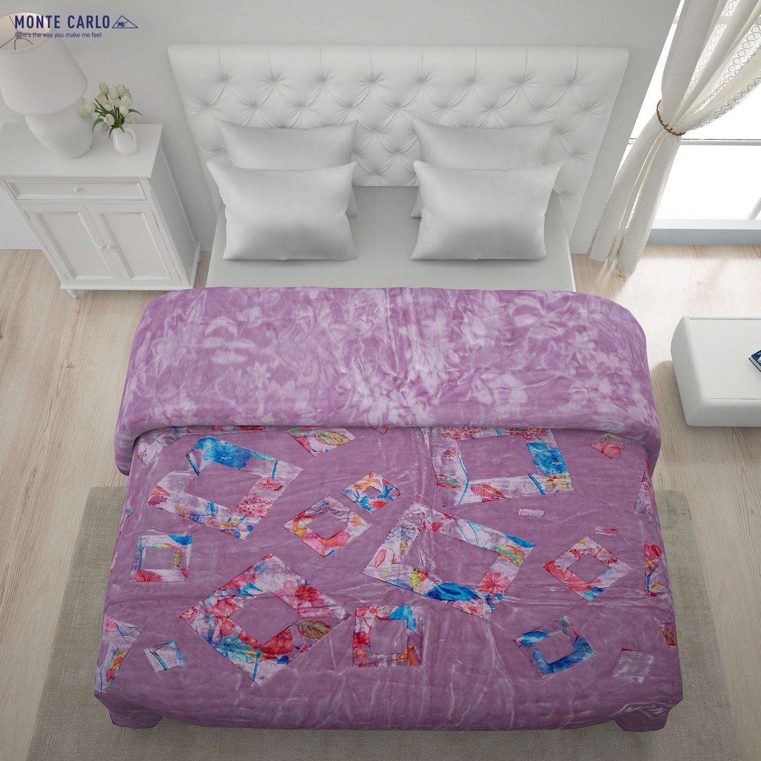 Printed Double Bed Blanket for Heavy Winter -2 Ply