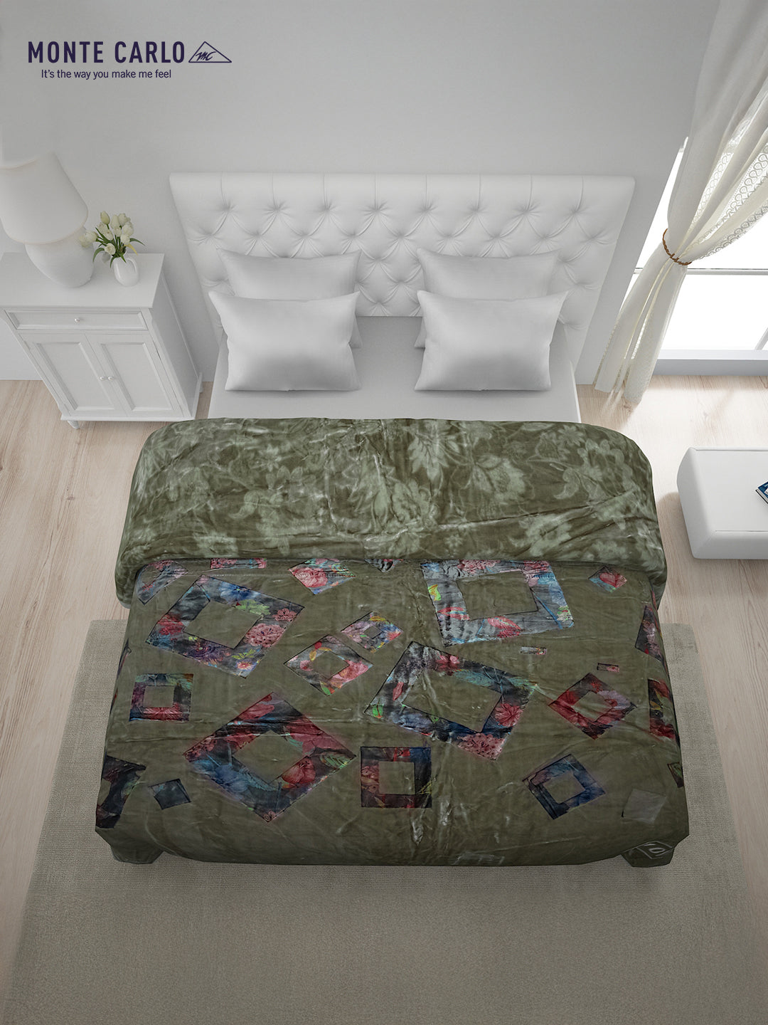 Printed Double Bed Blanket for Heavy Winter -2 Ply