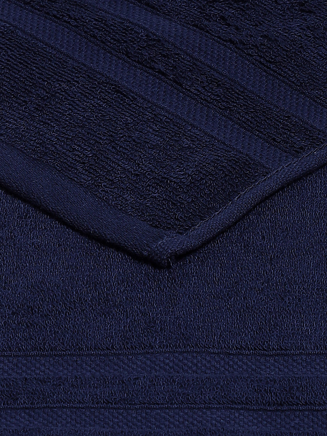 Navy Blue Cotton 525 GSM Hand Towels (Pack of 2)