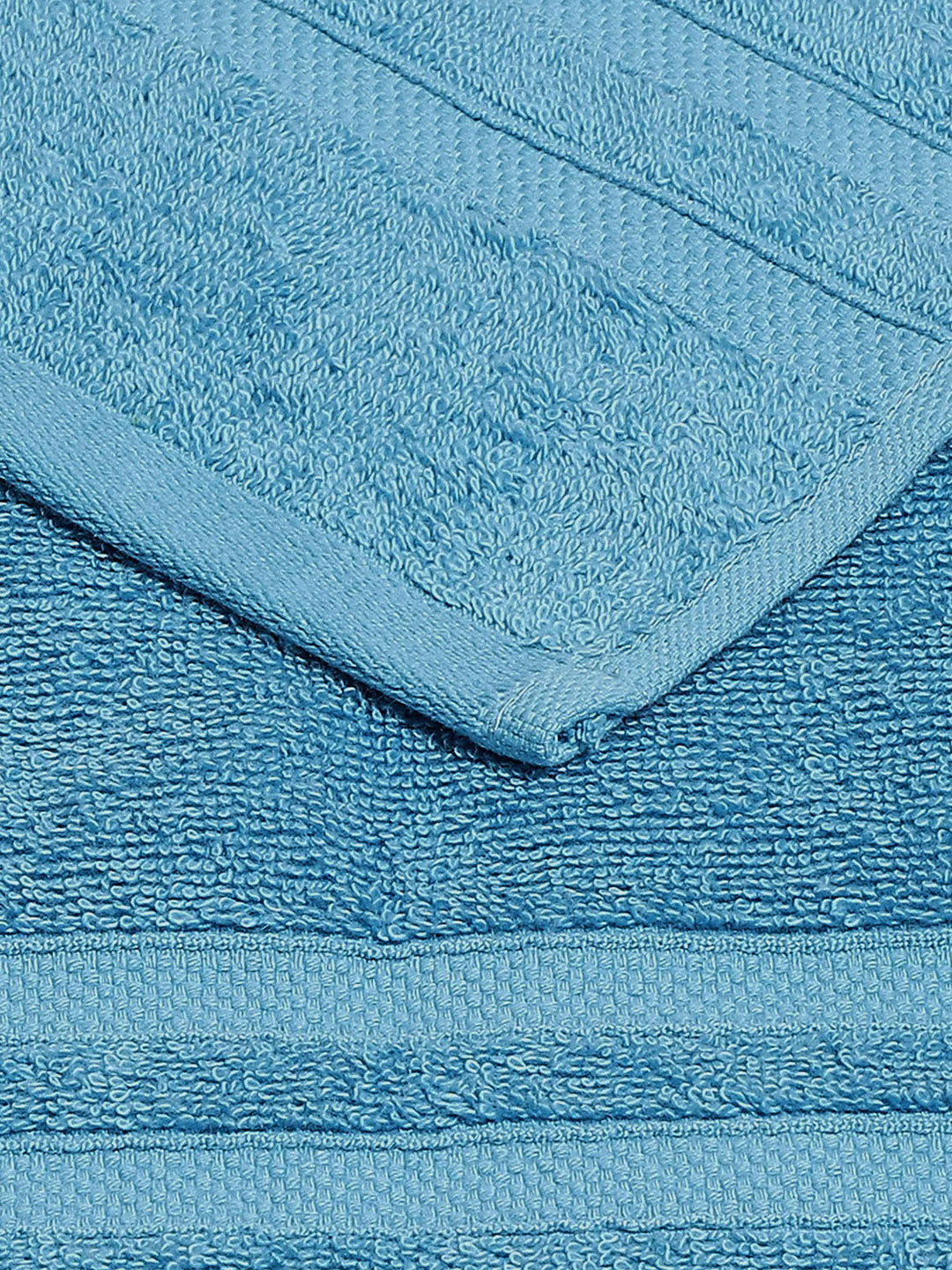 Blue Cotton 525 GSM Hand Towels (Pack of 2)