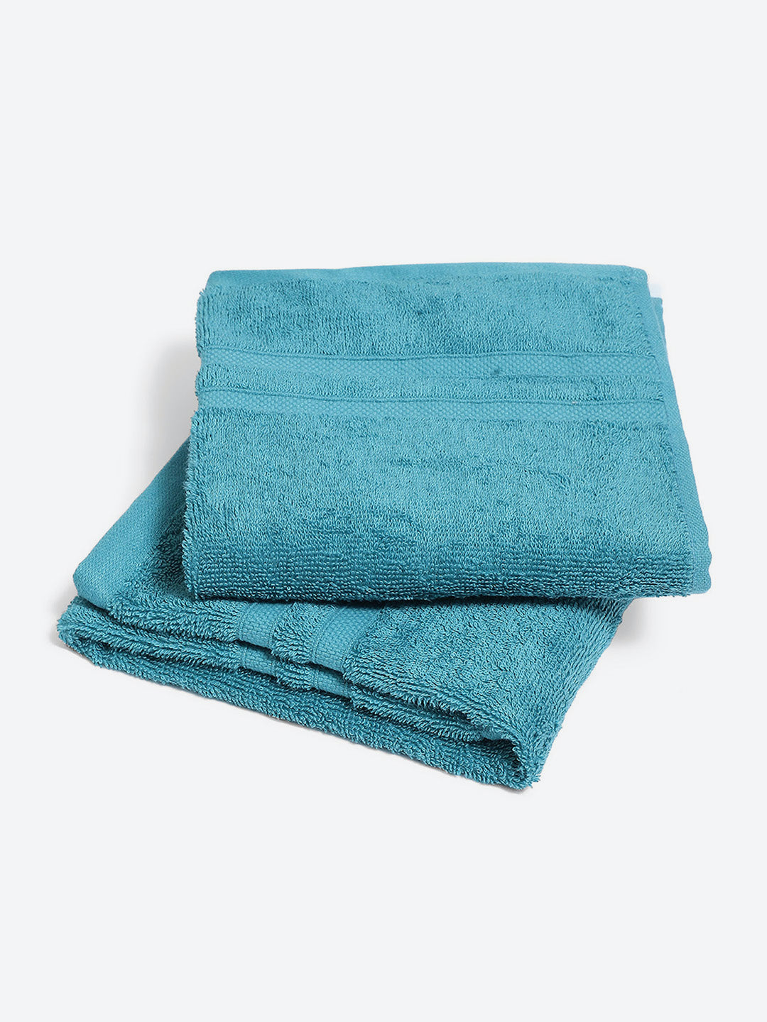 Blue Cotton 525 GSM Hand Towels (Pack of 2)