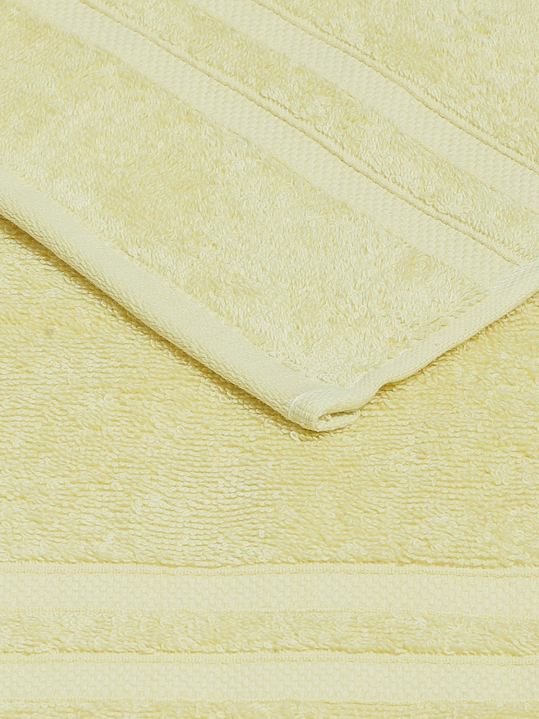 Yellow Cotton 525 GSM Hand Towels (Pack of 2)