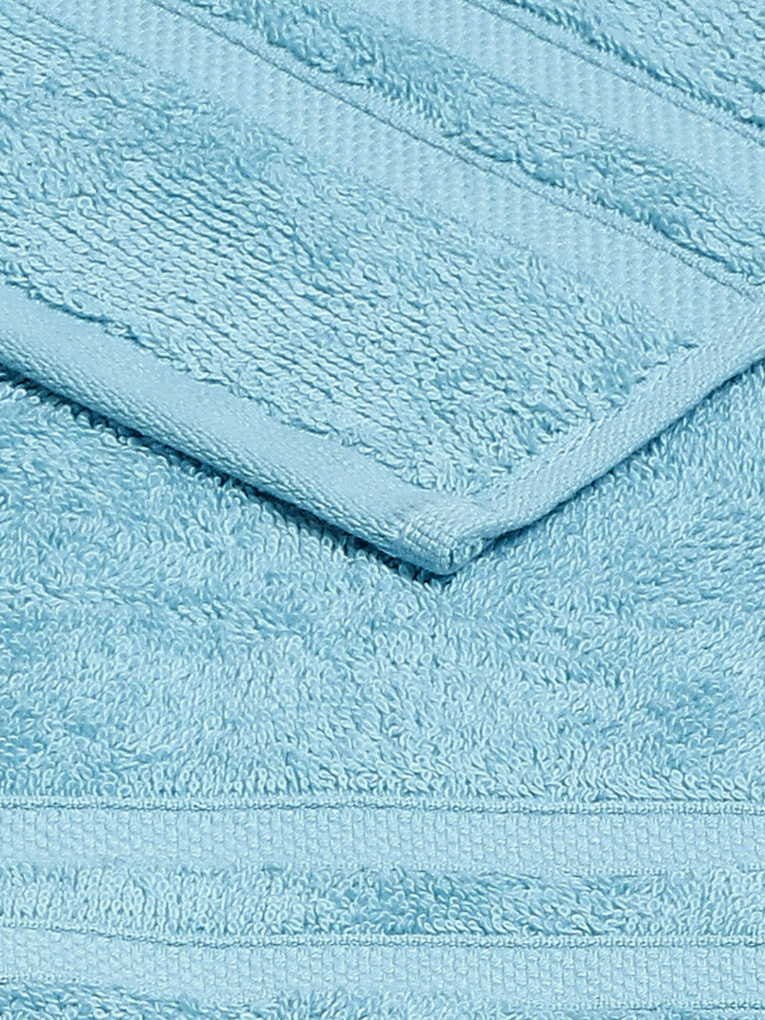 Blue Cotton 525 GSM Hand Towels (Pack of 2)