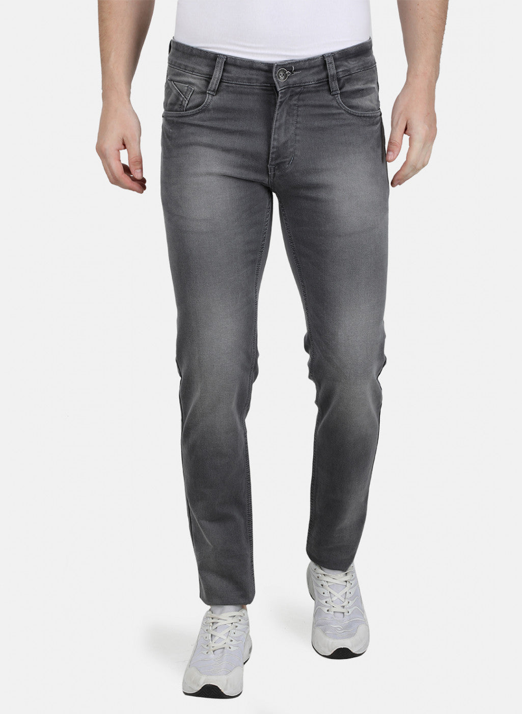 Mens Light Grey Skinny Fit Trouser