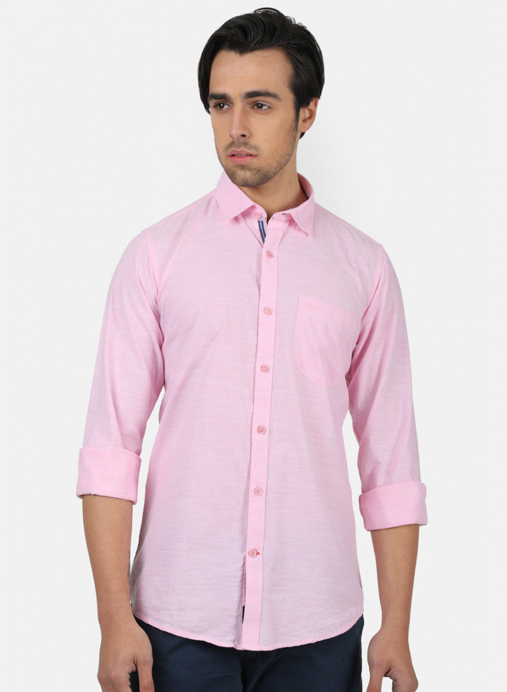 Men Pink Solid Shirts