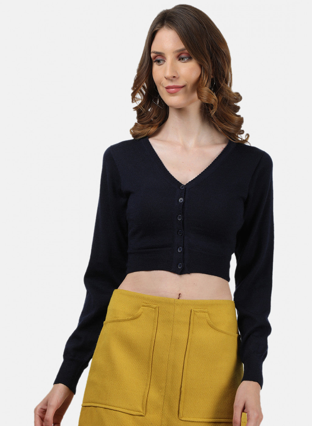 Women NAvy Blue Solid Blouse