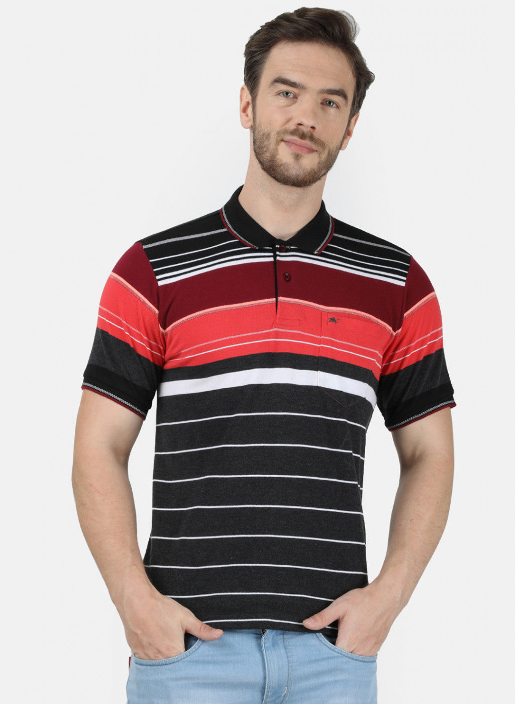 Mens Multicolor Stripe T-Shirt