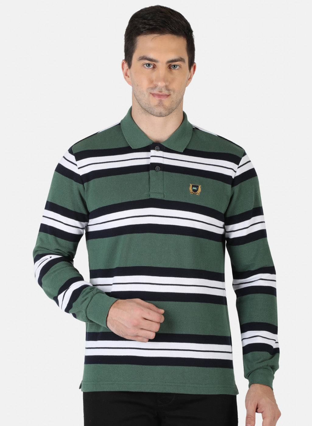 Men Green Stripe T-Shirt