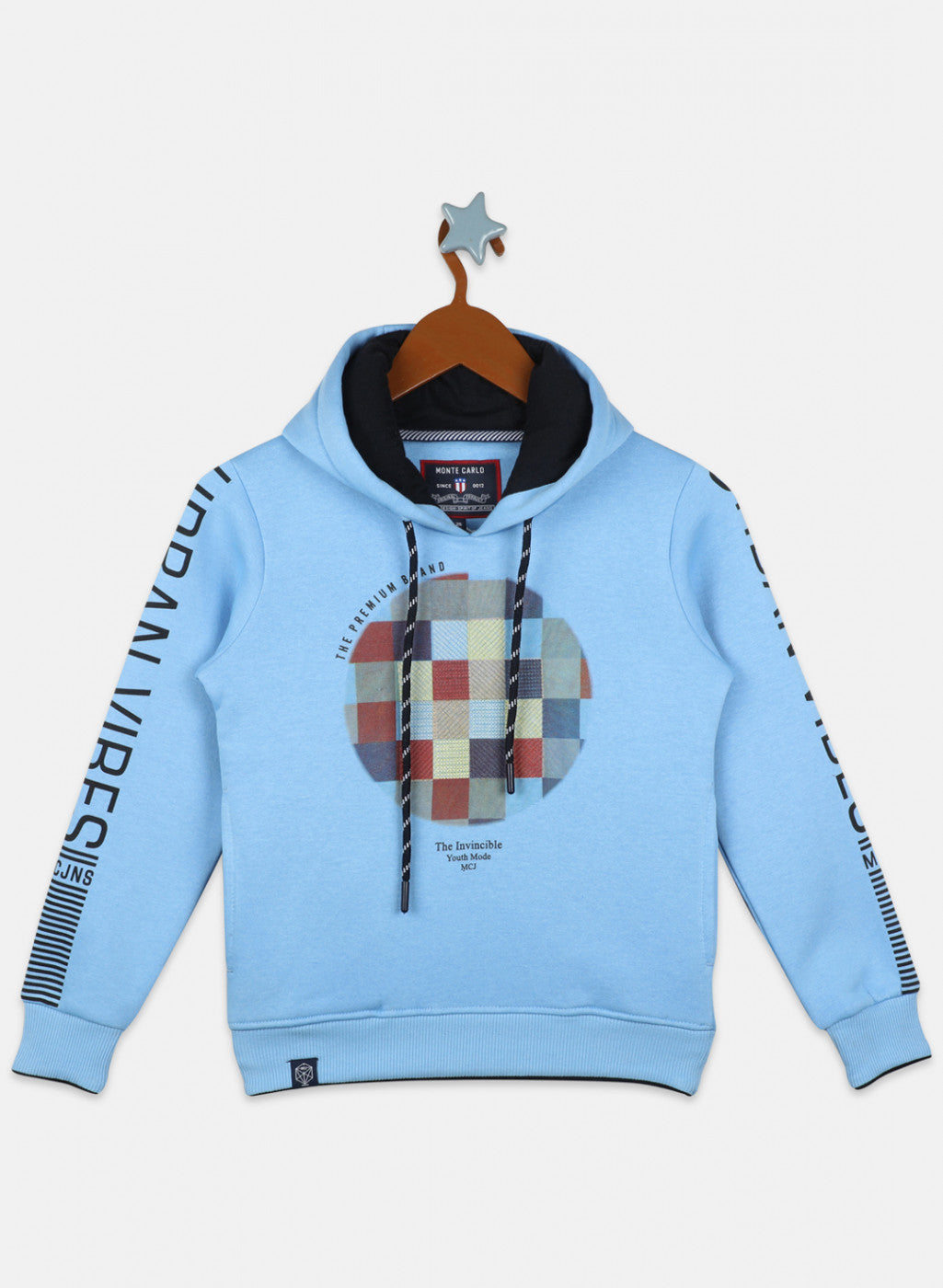 Boys Blue Printed Sweatshirt