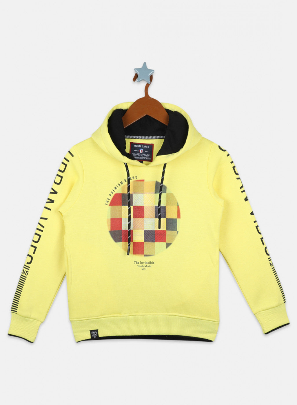 Boys Yellow Printed Sweatshirt