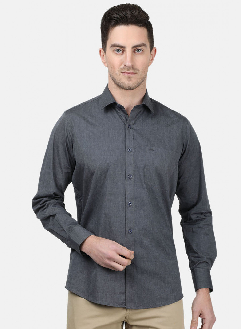 Mens Black Solid Shirts