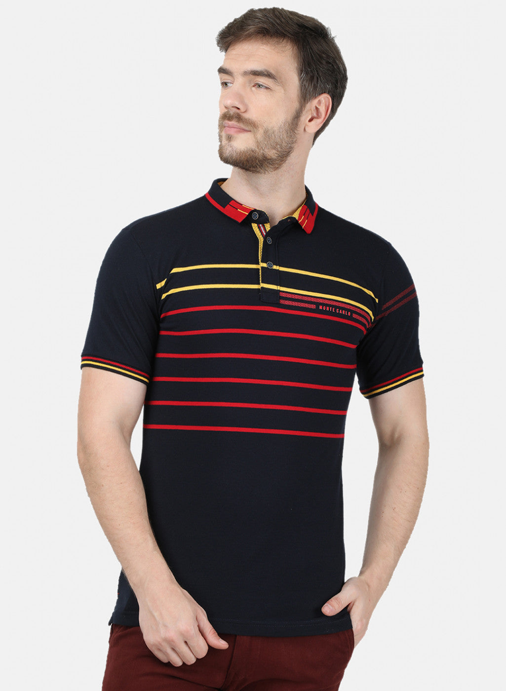 Mens NAvy Blue Stripe T-Shirt