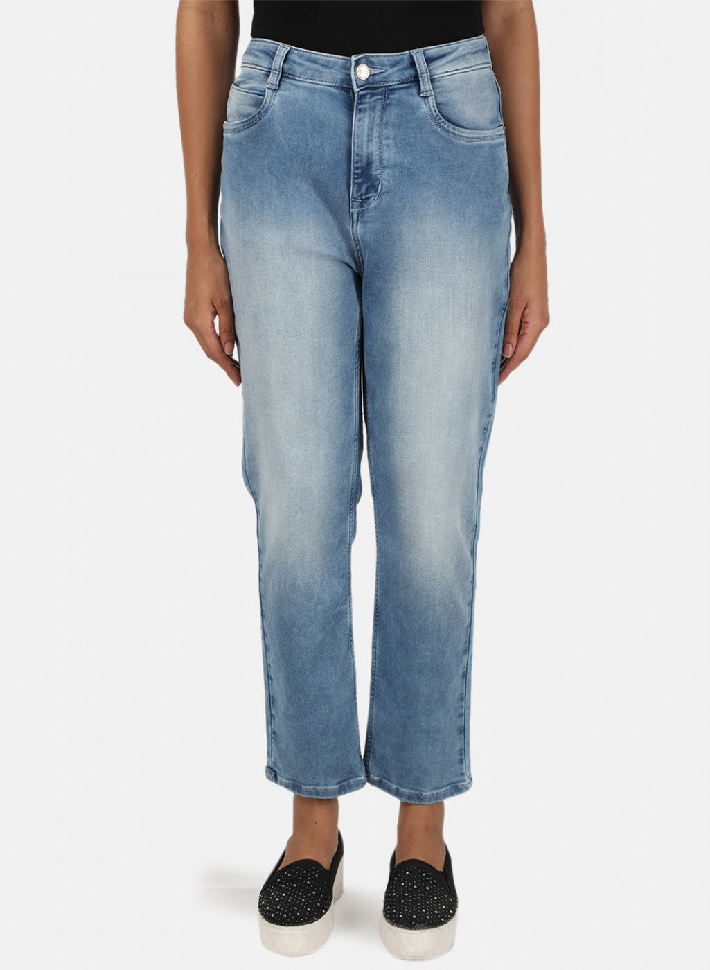 Womens Blue Regular Denim