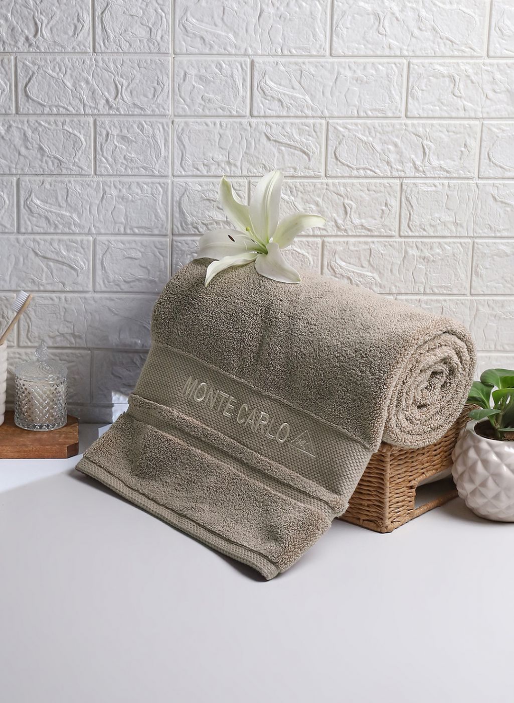 Beige Cotton 625 GSM Bath Towel