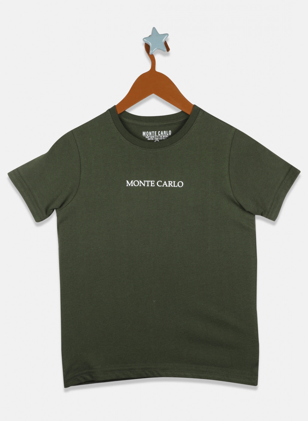 Boys Olive Plain T-Shirt