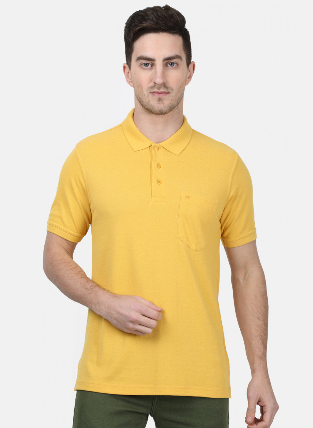 Mens Gold Plain T-Shirts