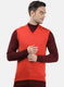 Men Orange Solid Sweater