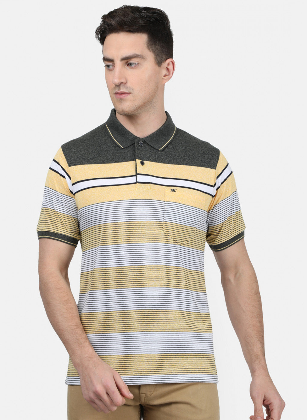 Mens Yellow Stripe T-Shirt