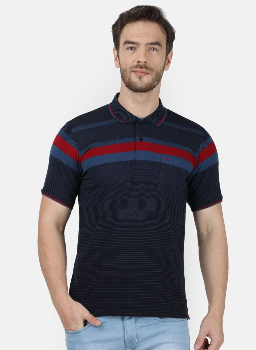 Mens NAvy Blue Stripe T-Shirt