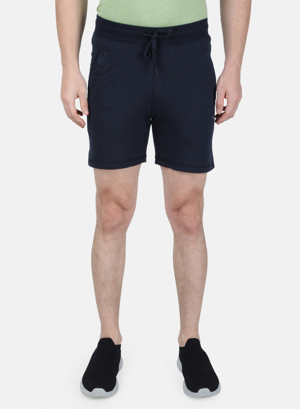 Mens NAvy Blue Plain Bermuda