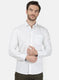 Mens White Printed Shirt