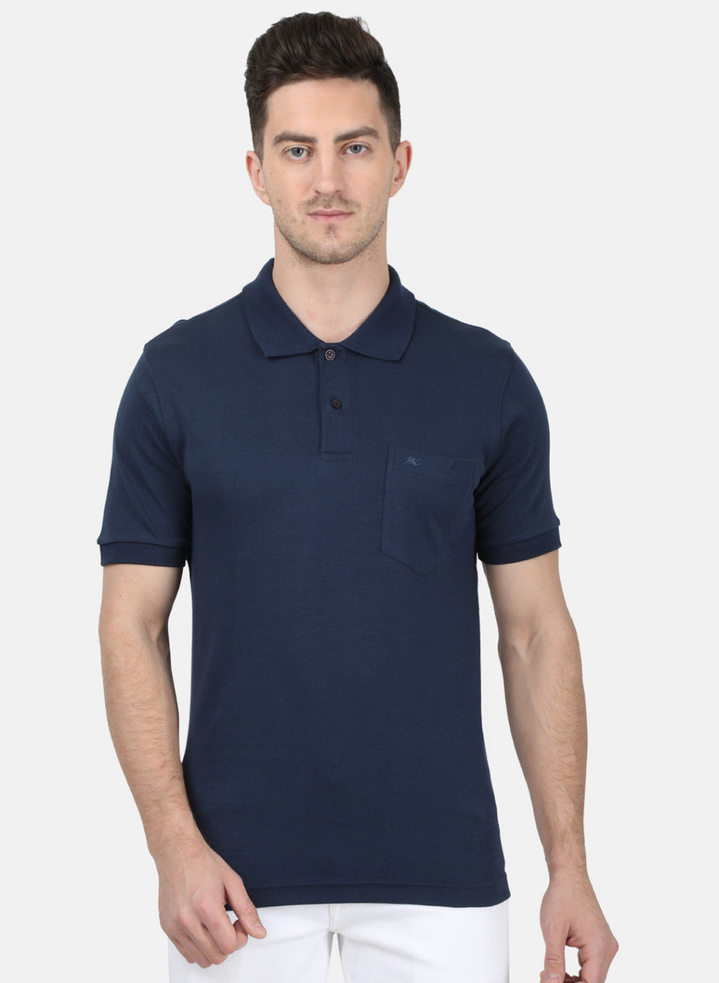 Mens Navy Blue Plain T-Shirt