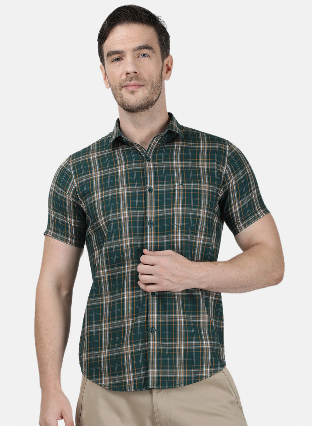 Mens Green Check Shirt