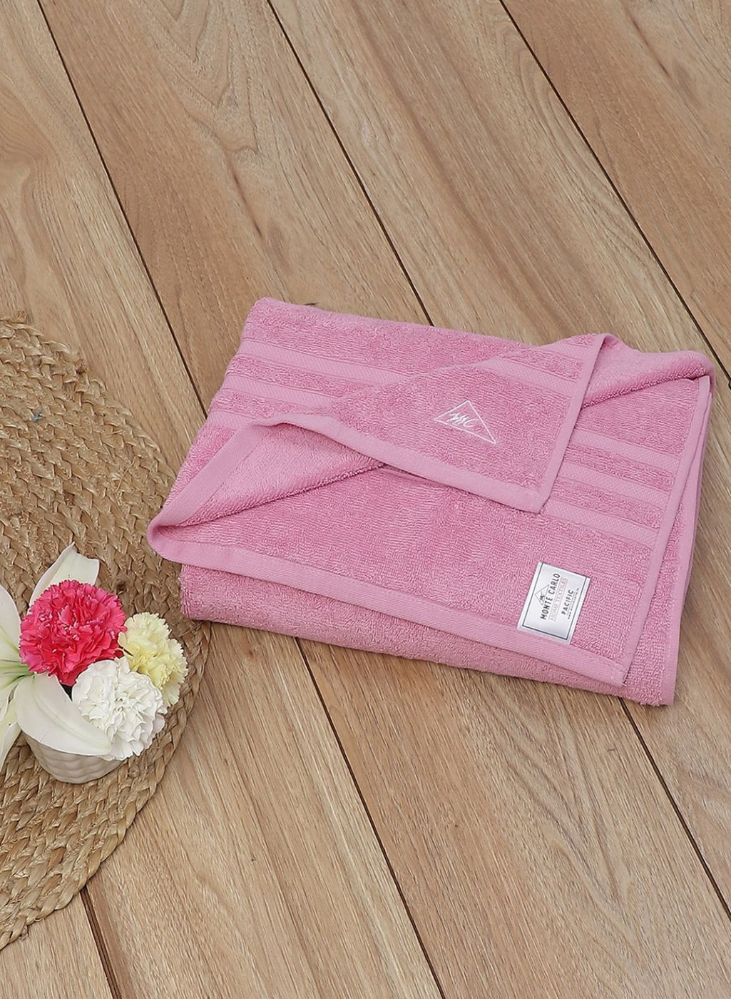 Pink Cotton 525 GSM Bath Towel