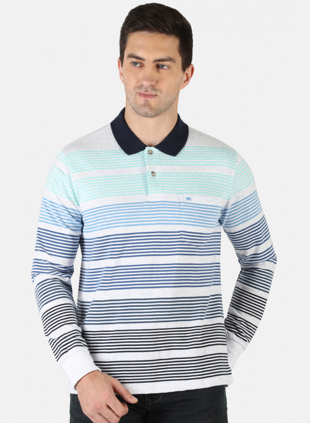 Men Blue Stripe T-Shirt