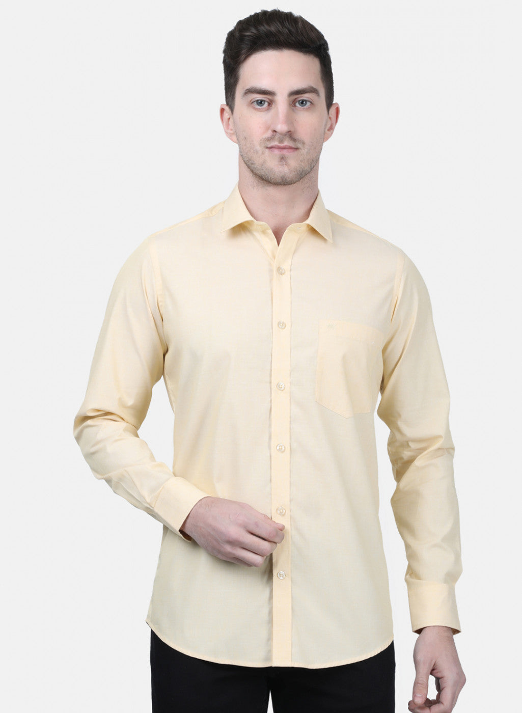 Mens Mustard Solid Shirts