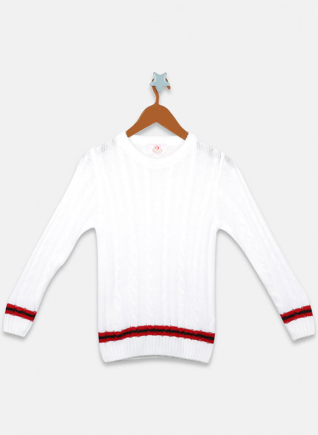 Oswal White Boys Pullover