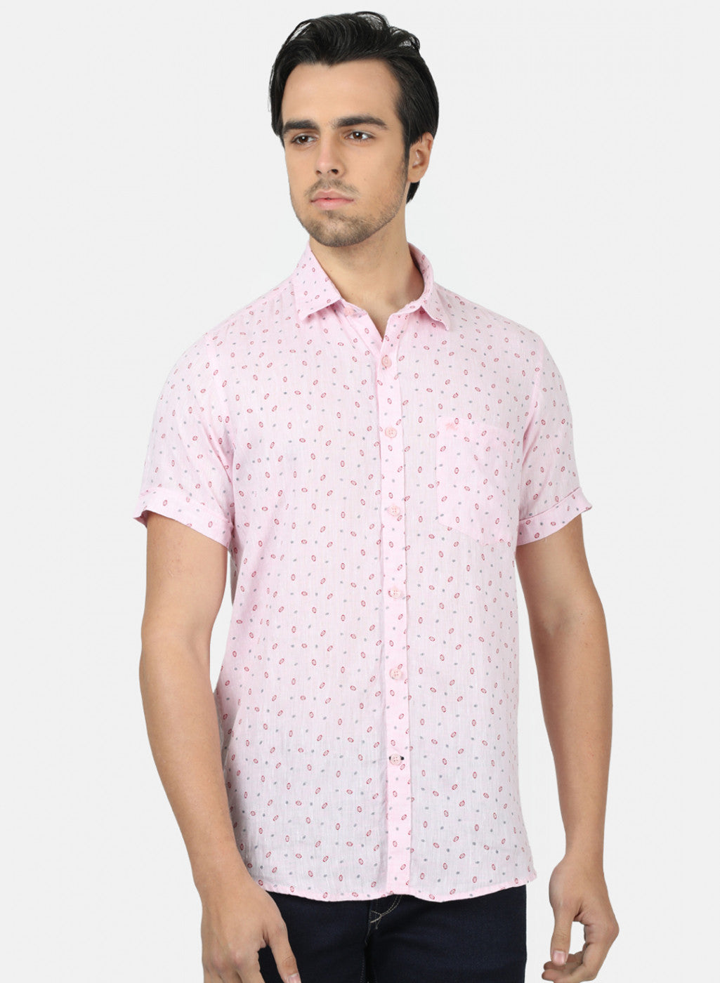 Men Pink Printed Shirts