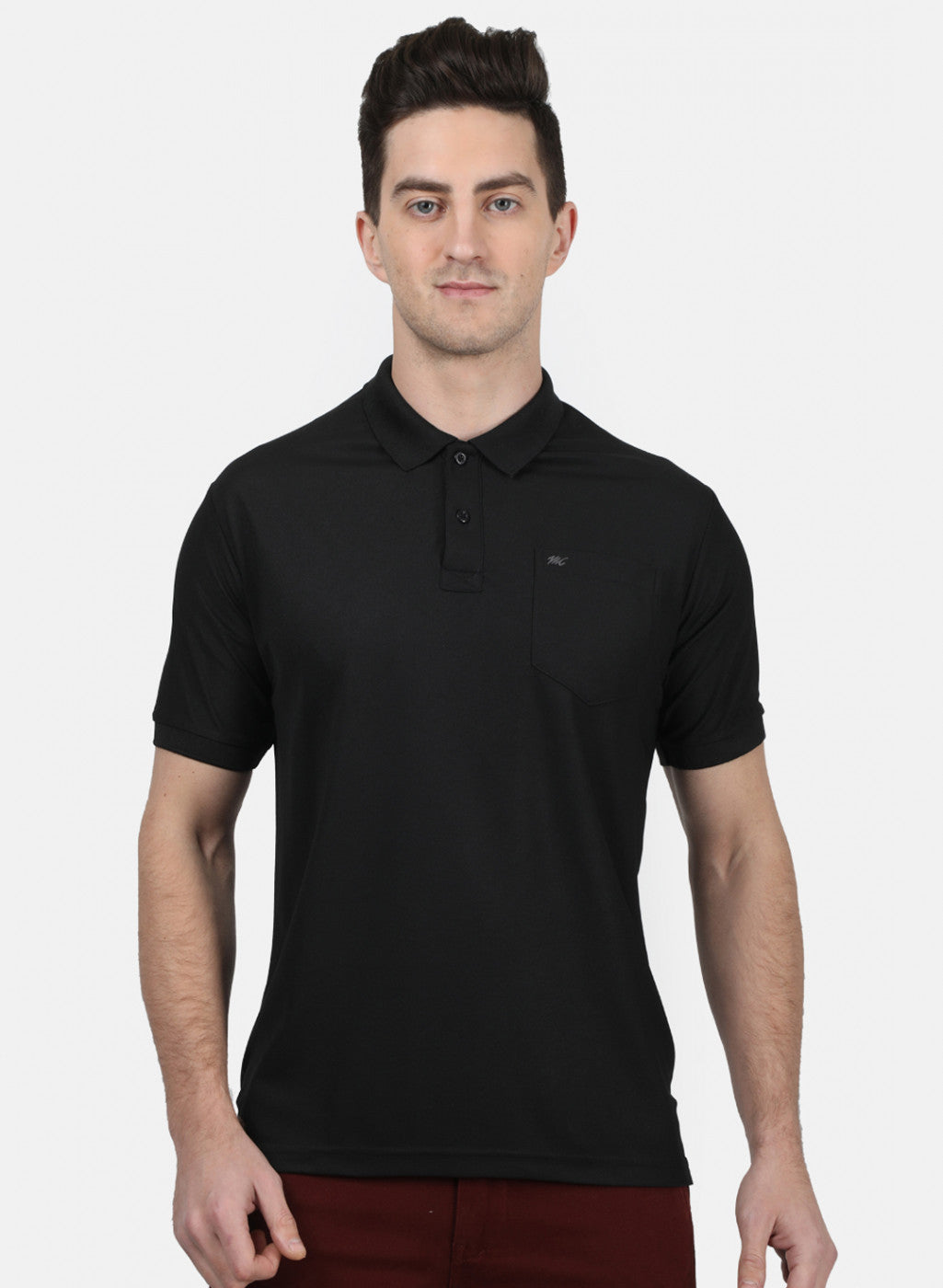 Mens Black Plain T-Shirt