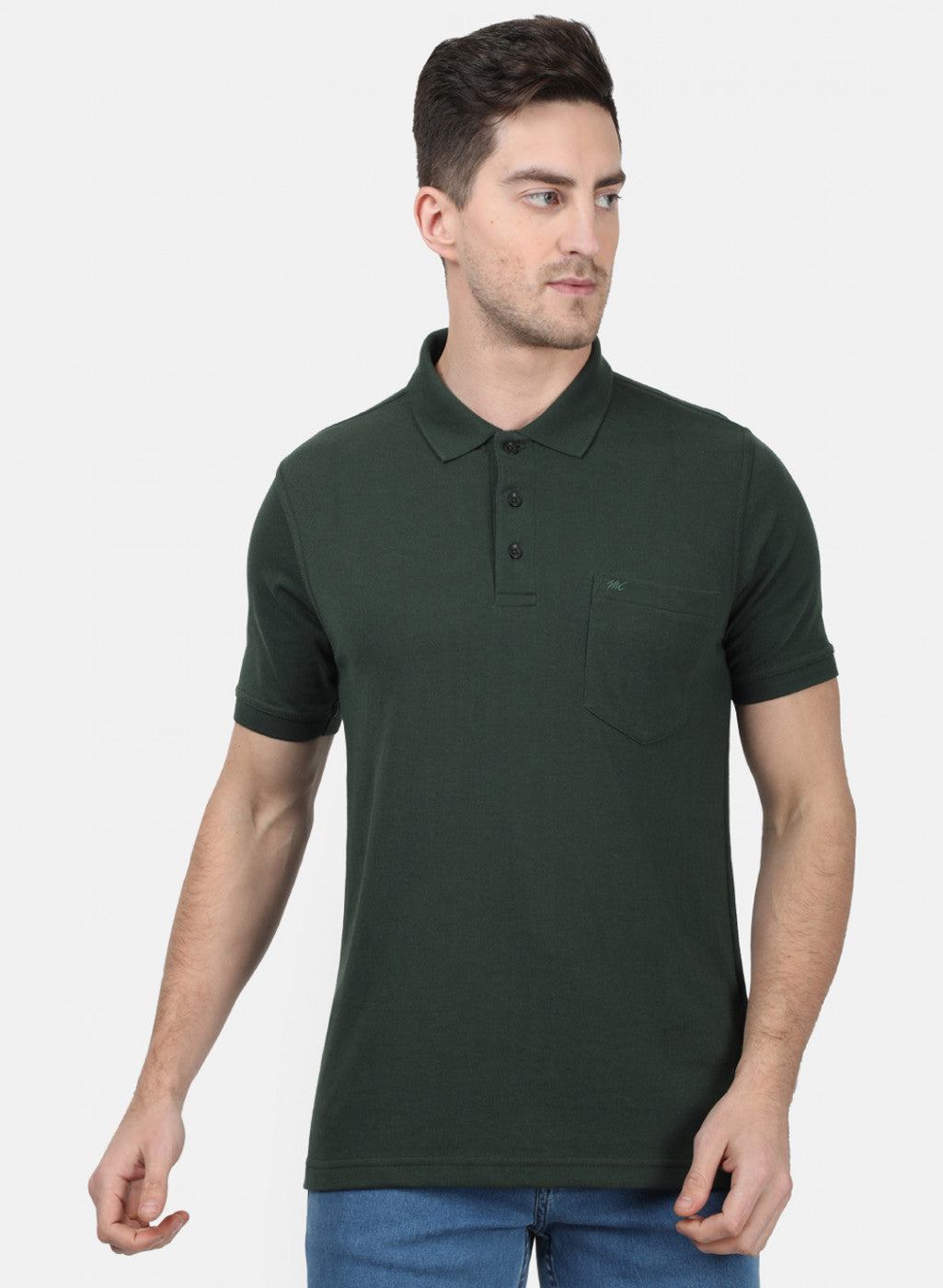 Mens Olive Plain T-Shirts