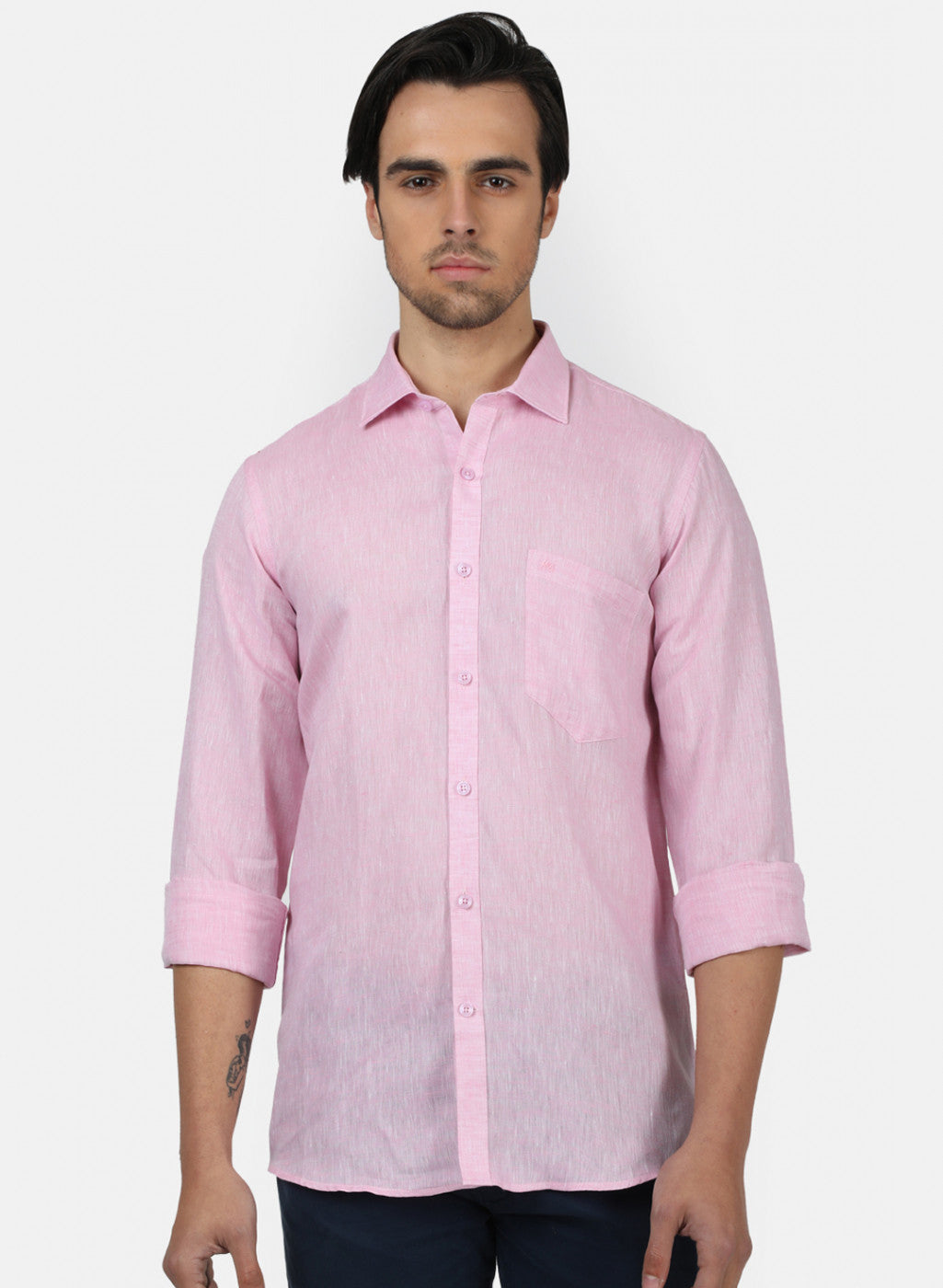 Men Pink Solid Shirts