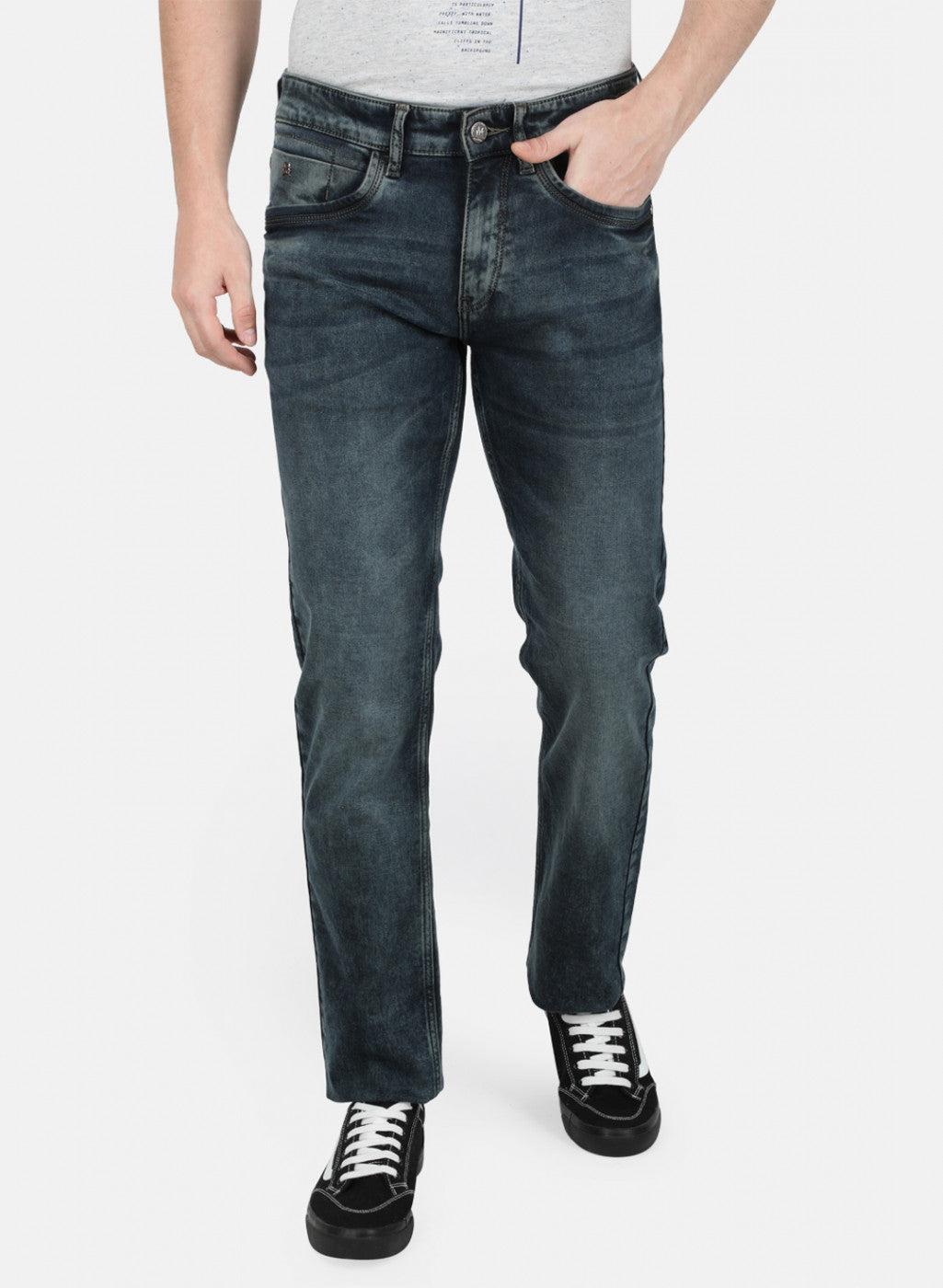 Mens Blue Narrow Denim