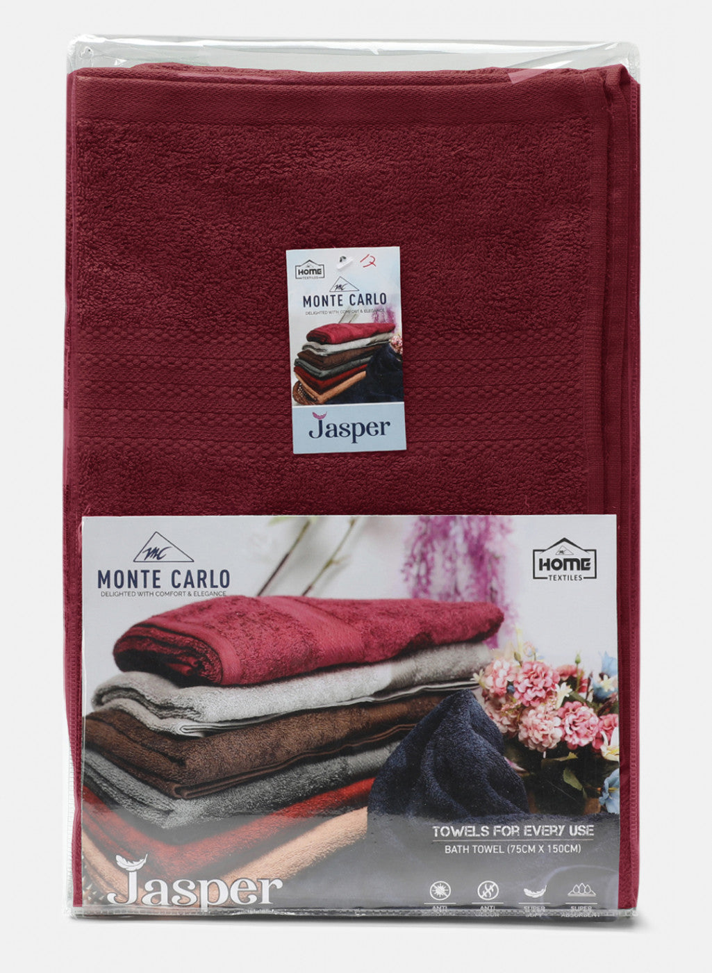 Maroon Cotton 400 GSM Bath Towel