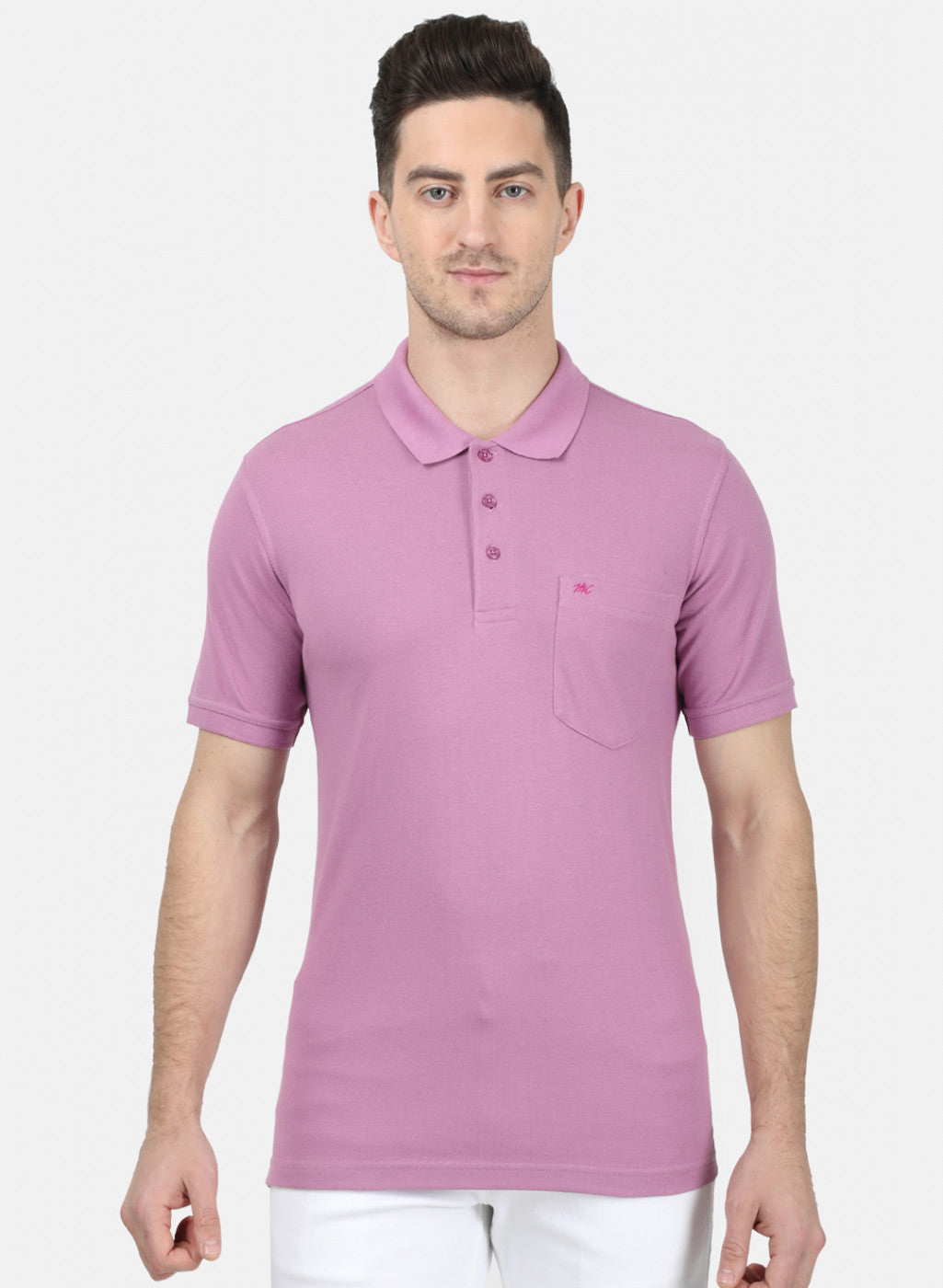 Mens Purple Plain T-Shirt