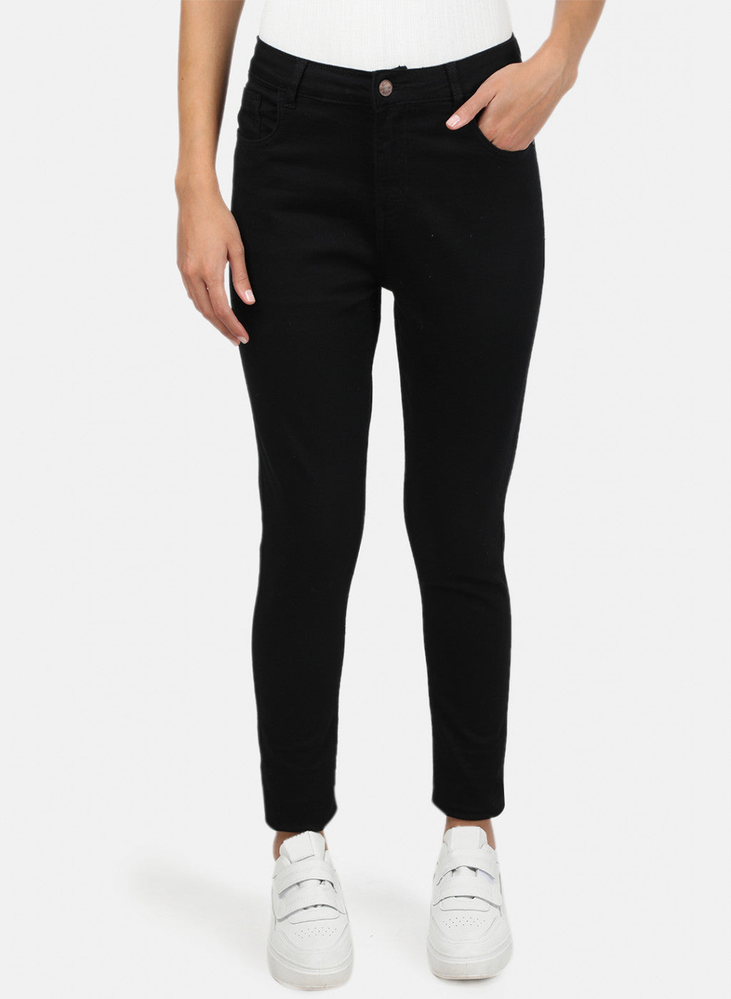 Womens Black Slim Denim