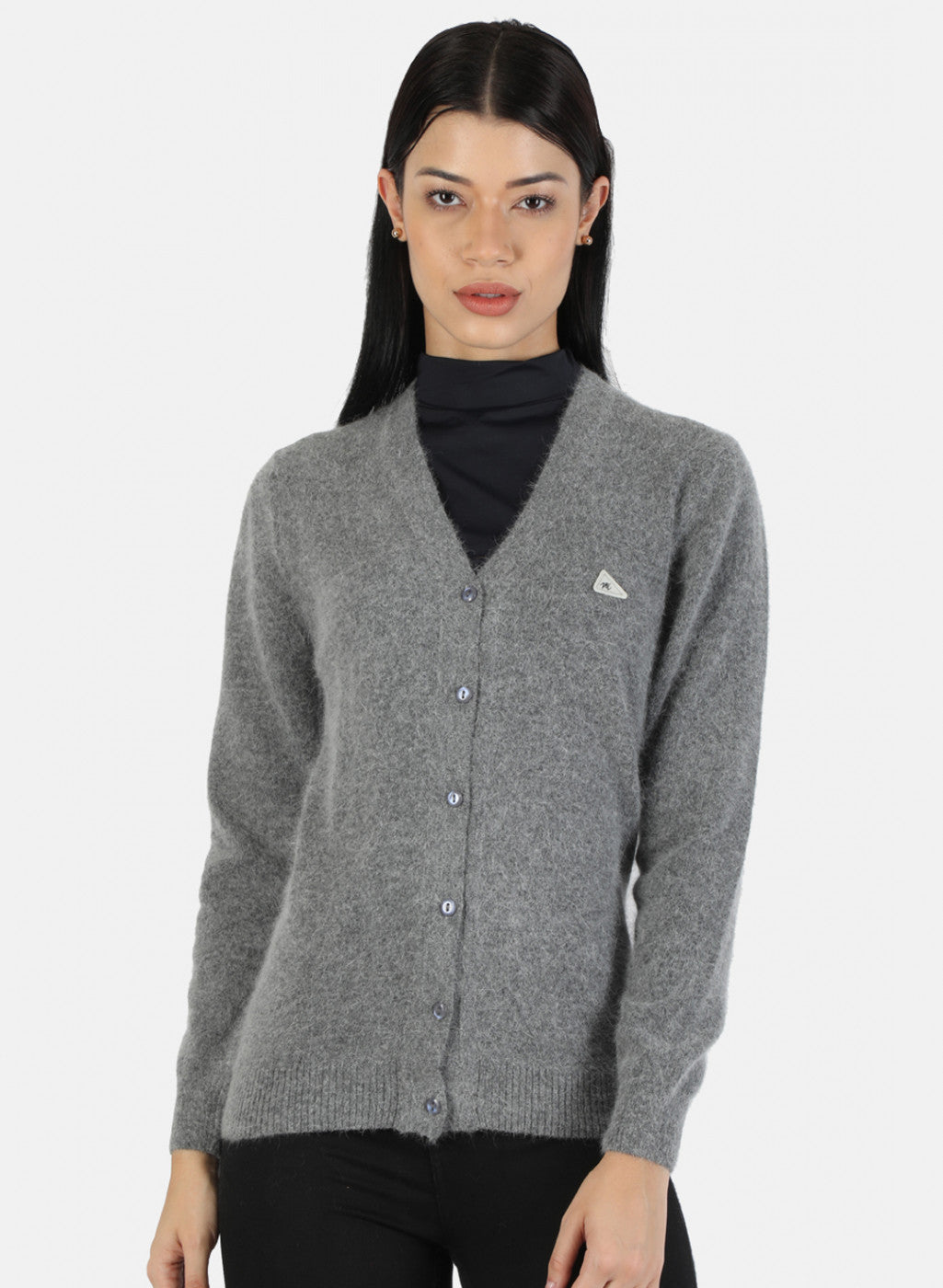 Women Grey Solid Cardigan