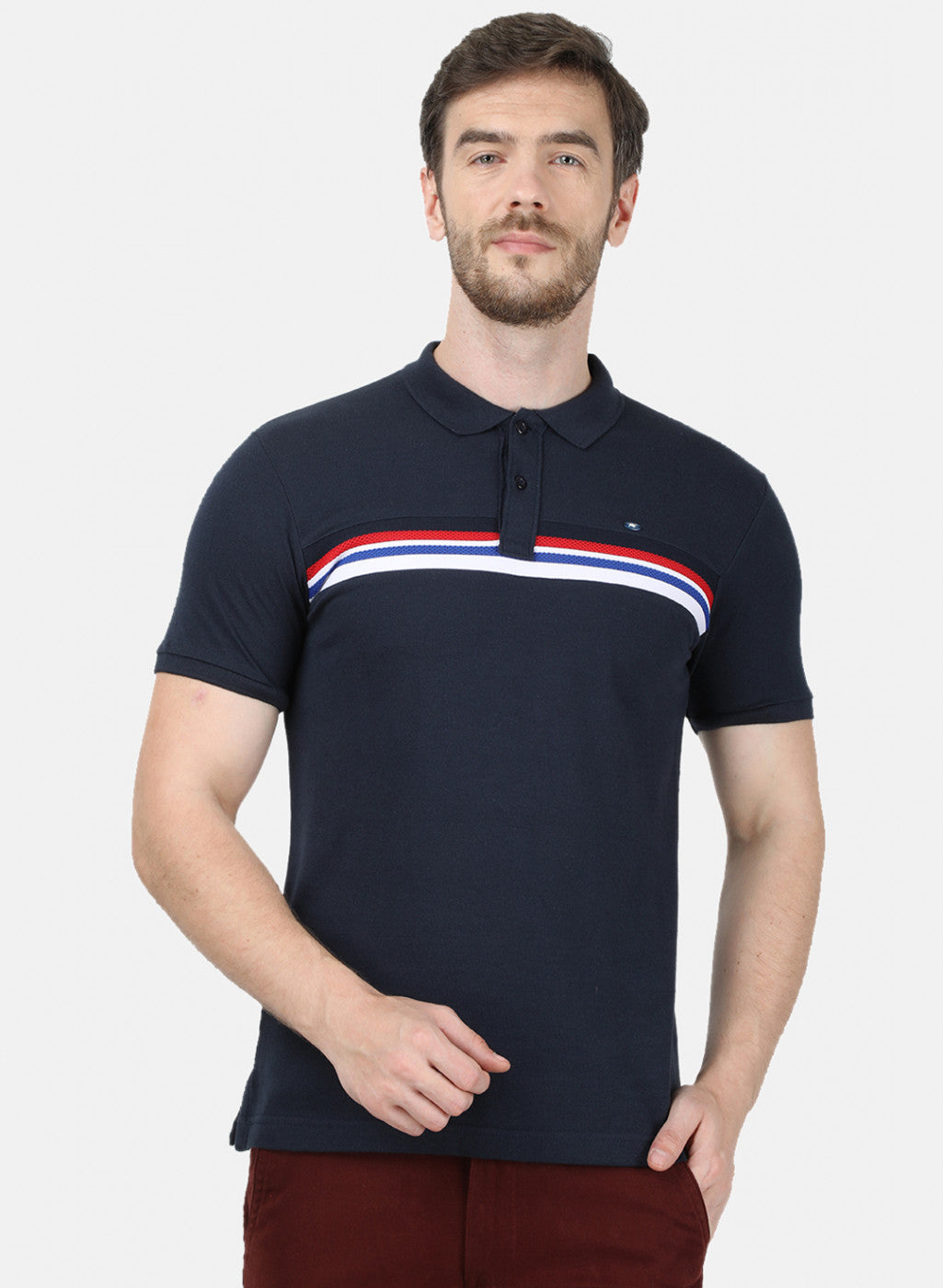 Mens Blue Plain T-Shirt