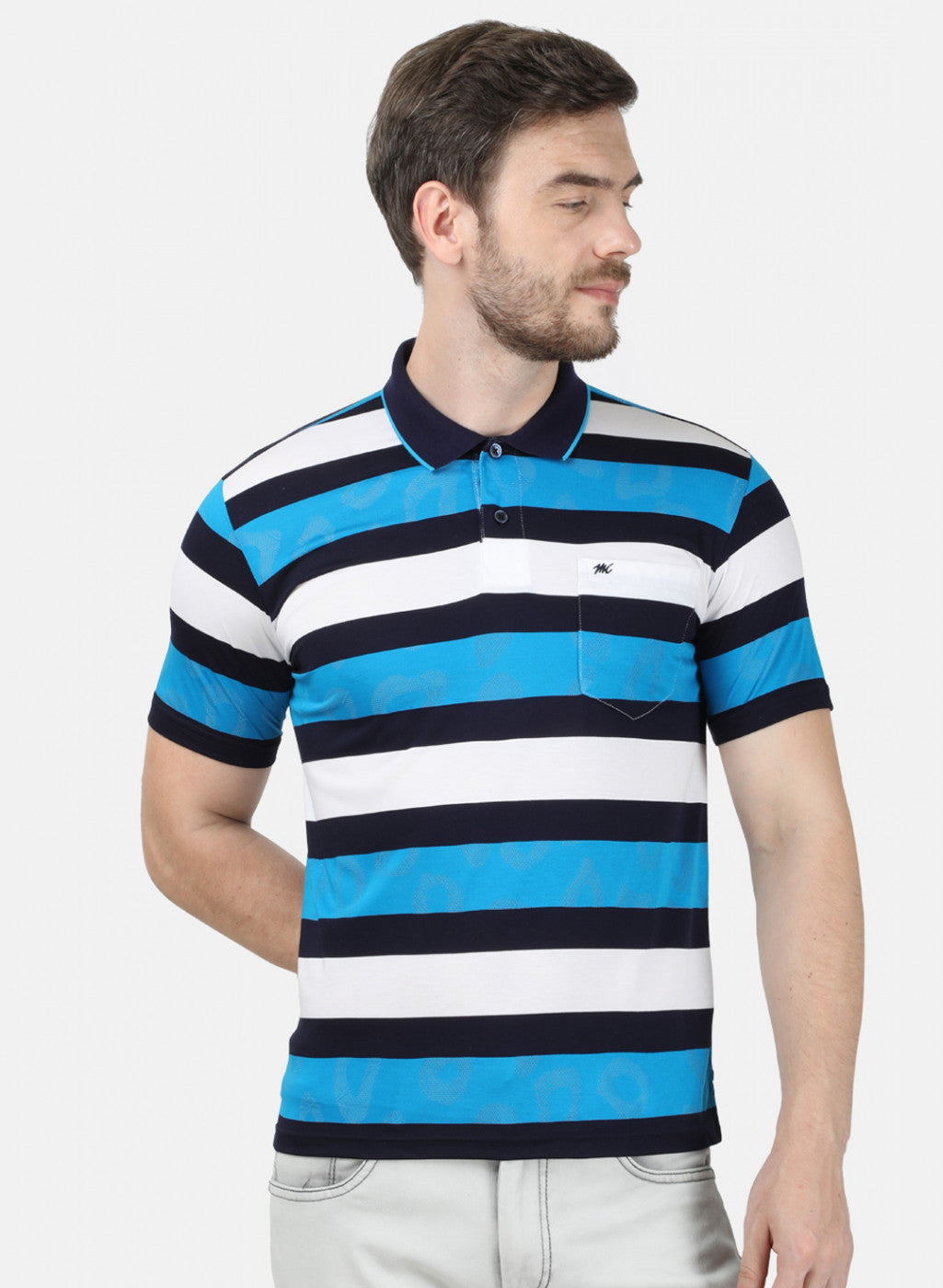 Mens Blue Stripe T-Shirt