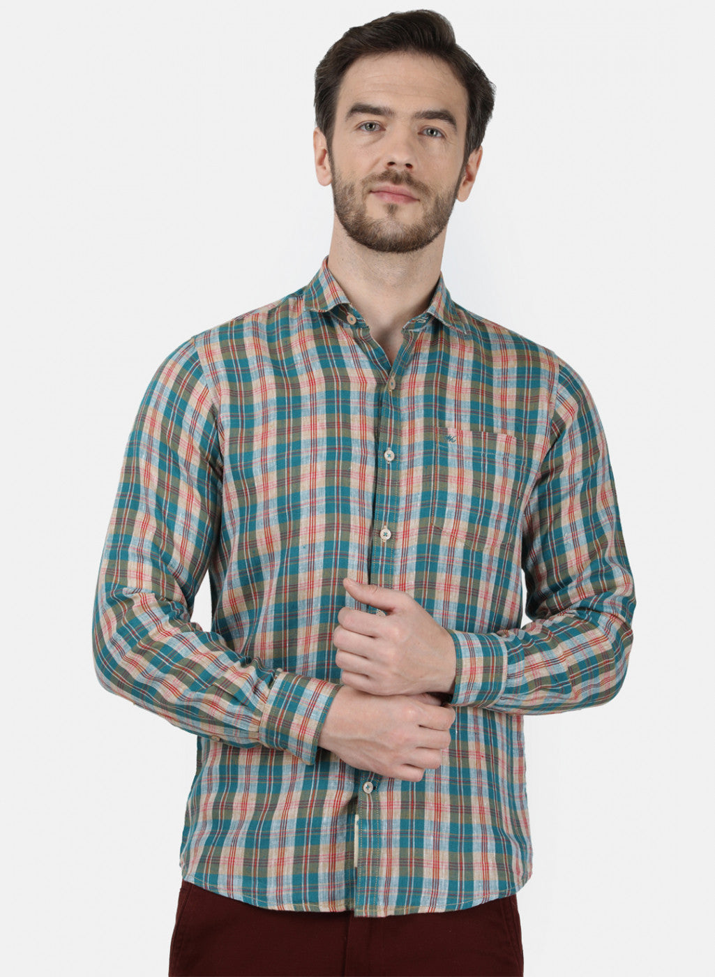 Mens Blue Check Shirt