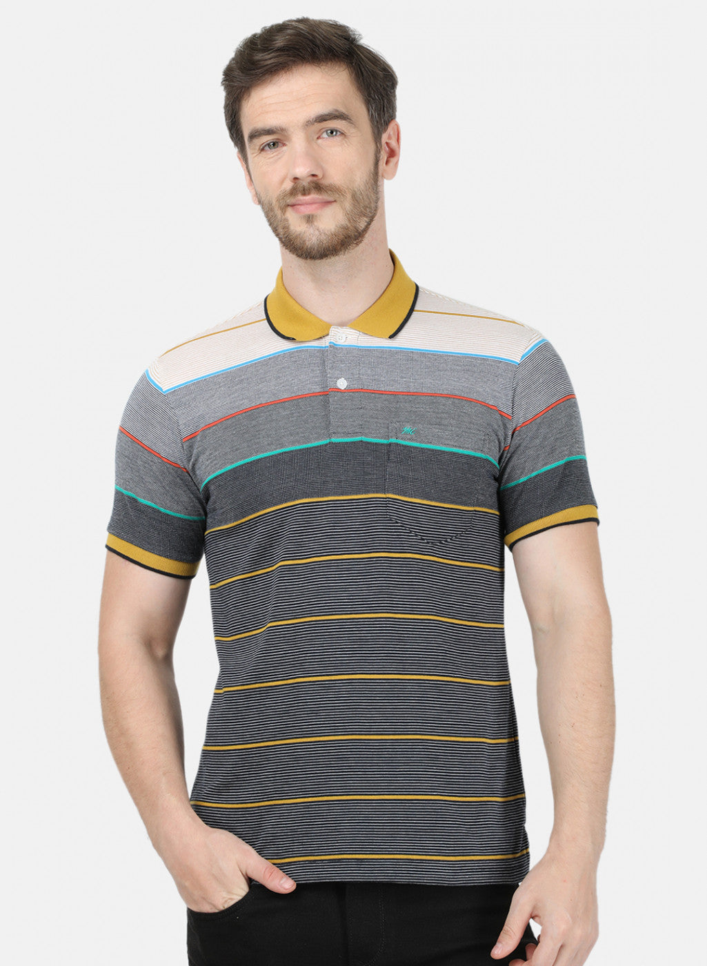 Mens Multi Color Stripe T-Shirt