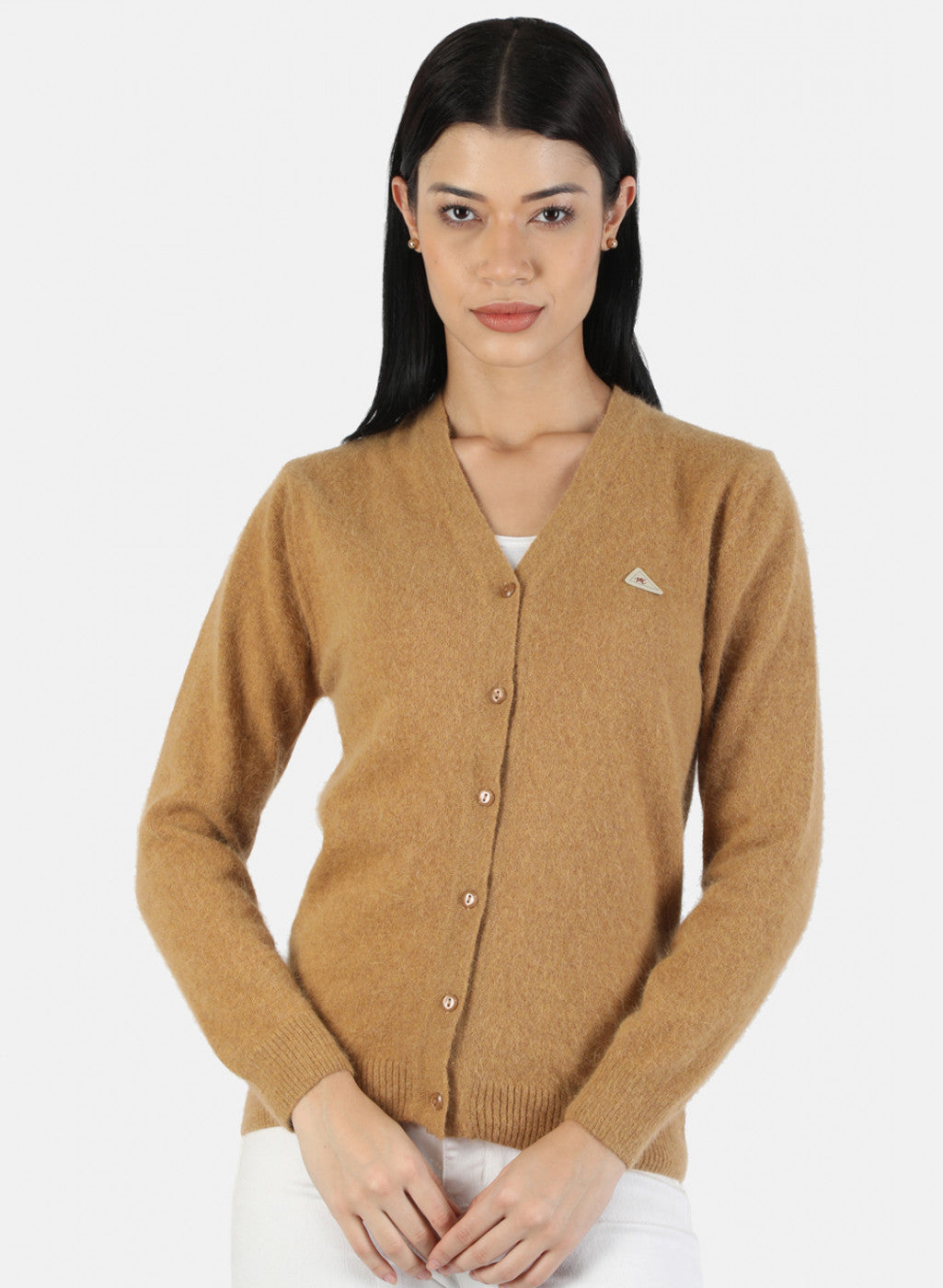 Women Brown Solid Cardigan