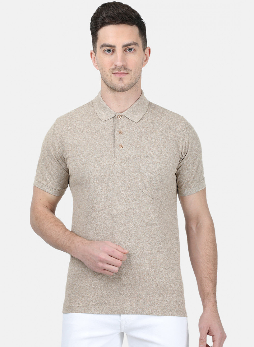 Mens Khaki Plain T-Shirt